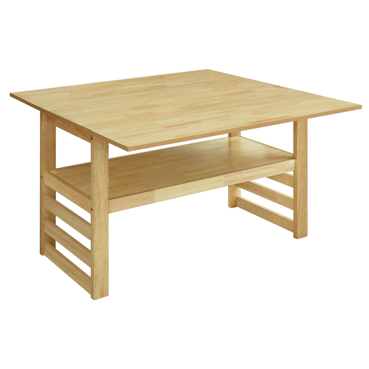 5 Piece Extendable Wood Square Dining Table Set With 2 Drop Leaves