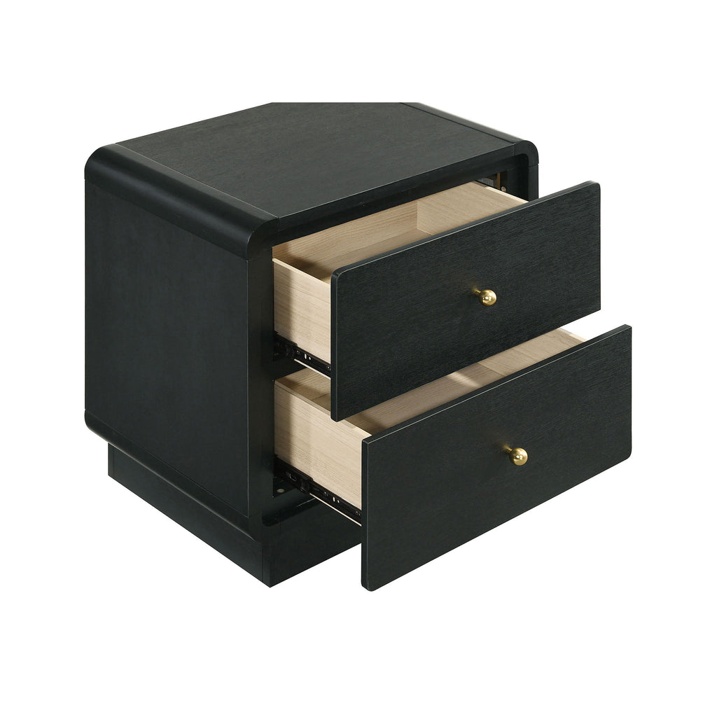 Burton - 2 Drawer Nightstand - Black