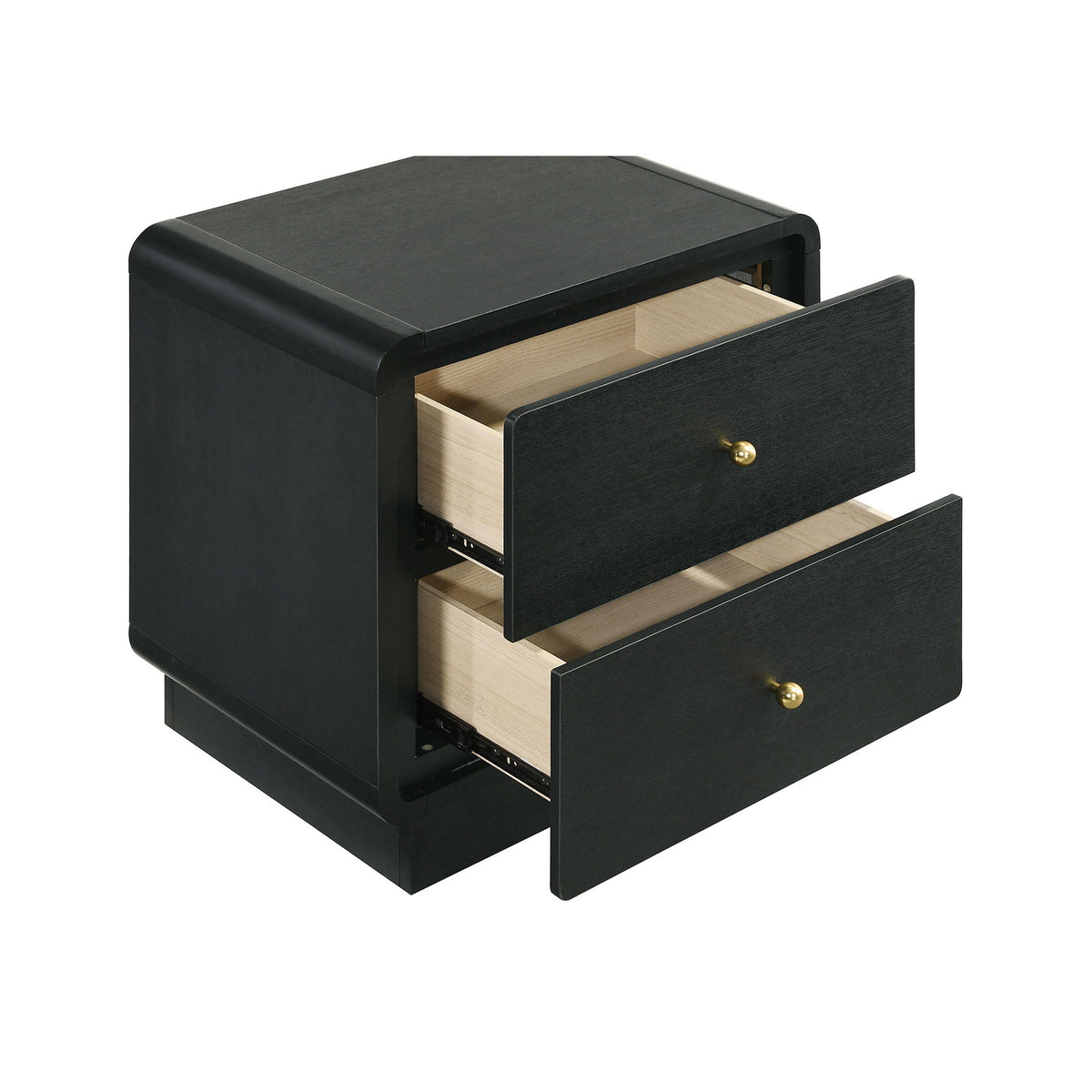 Burton - 2 Drawer Nightstand - Black
