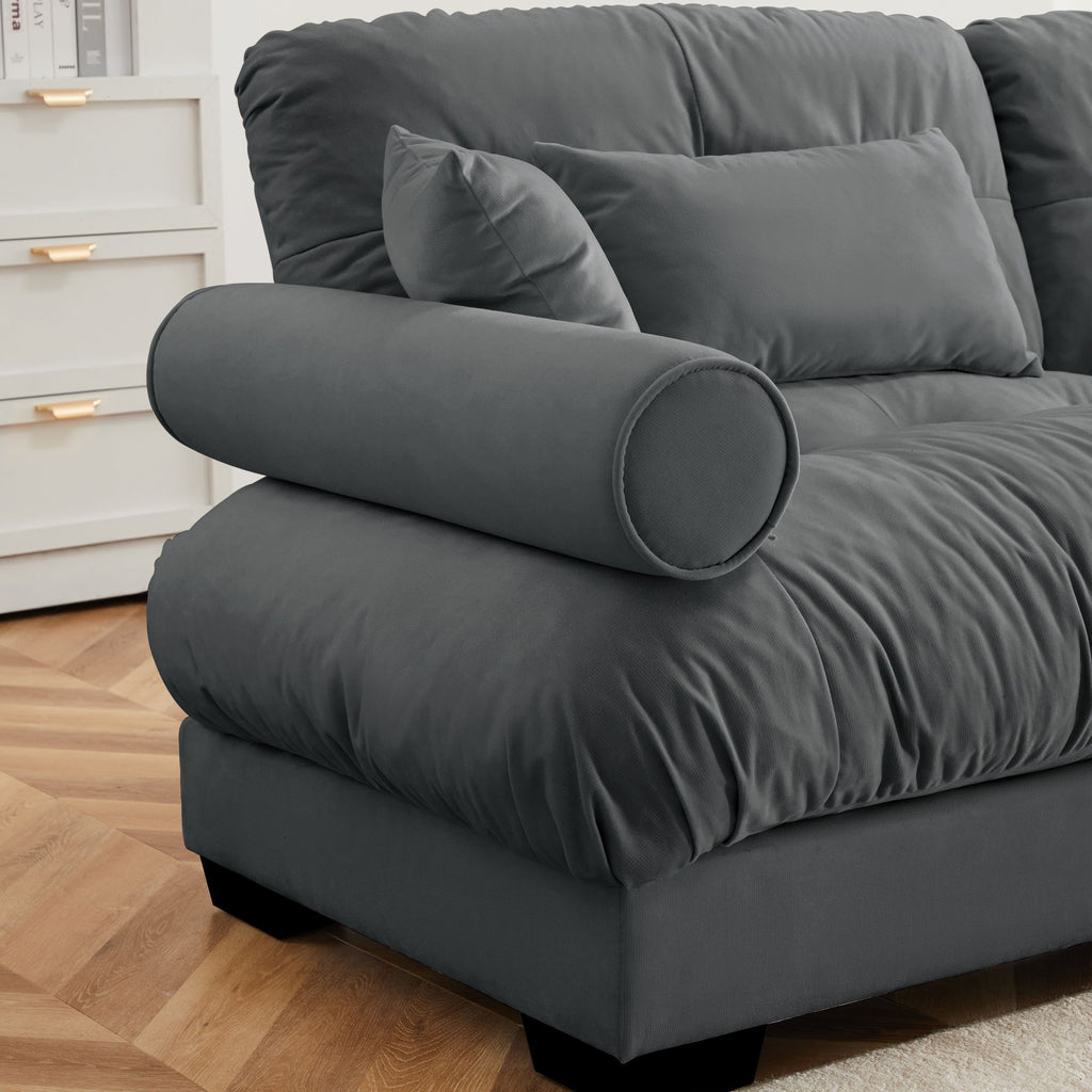 Super Comfort Oversized Modular Sectional Sofa, Deep Seat Convertible L Shaped Couch