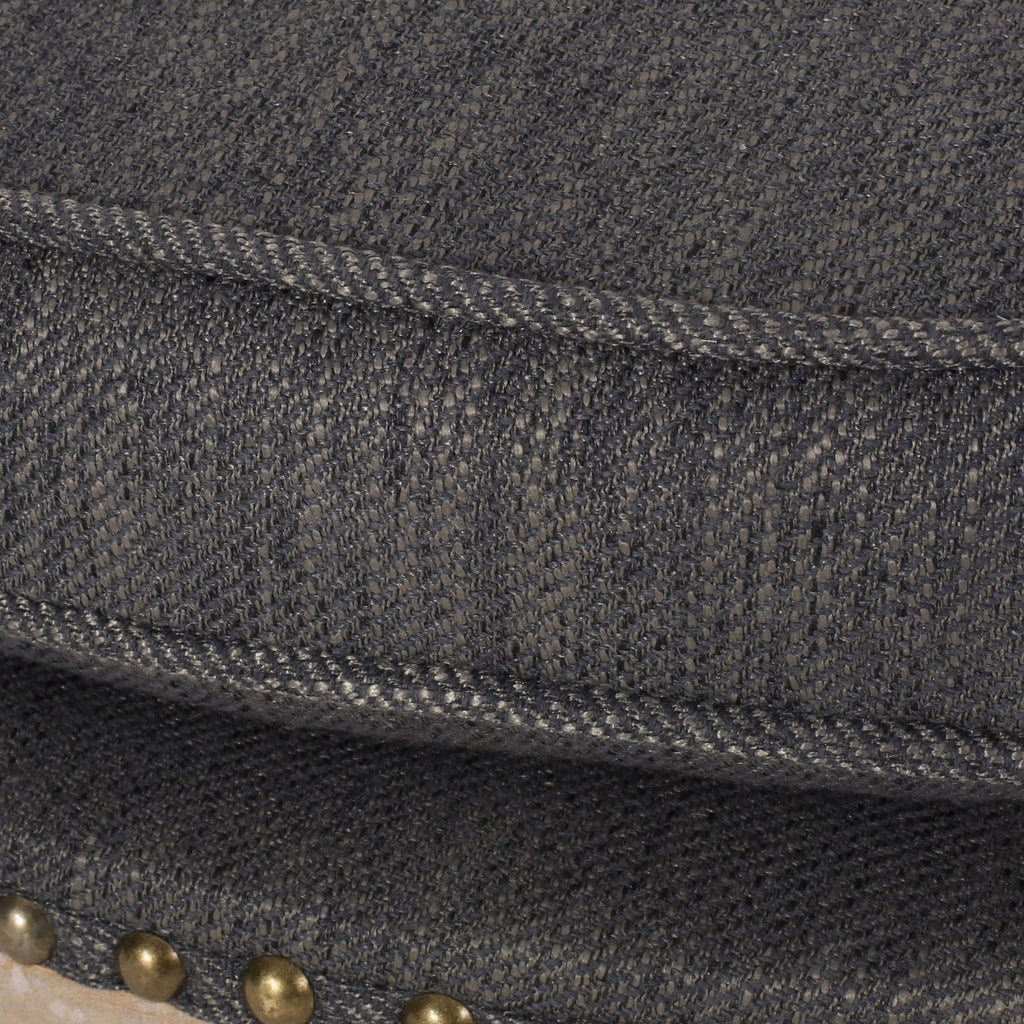 Round Pet Sofa, Wide Upholstered Pet Bed - Charcoal