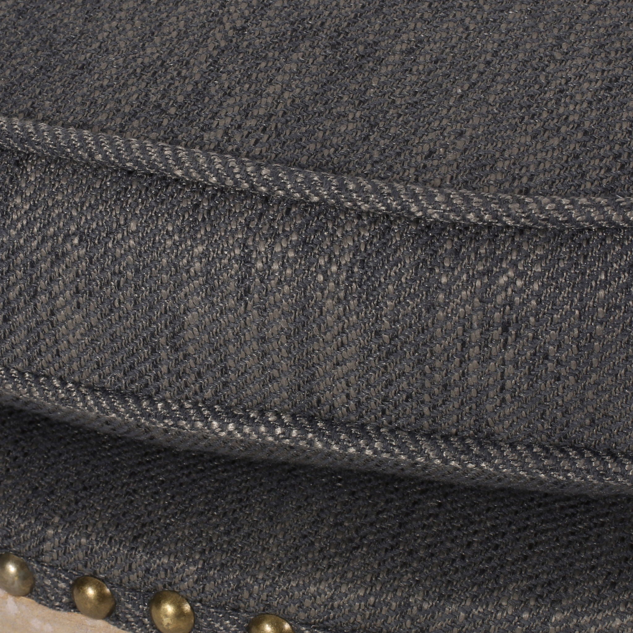 Round Pet Sofa, Wide Upholstered Pet Bed - Charcoal