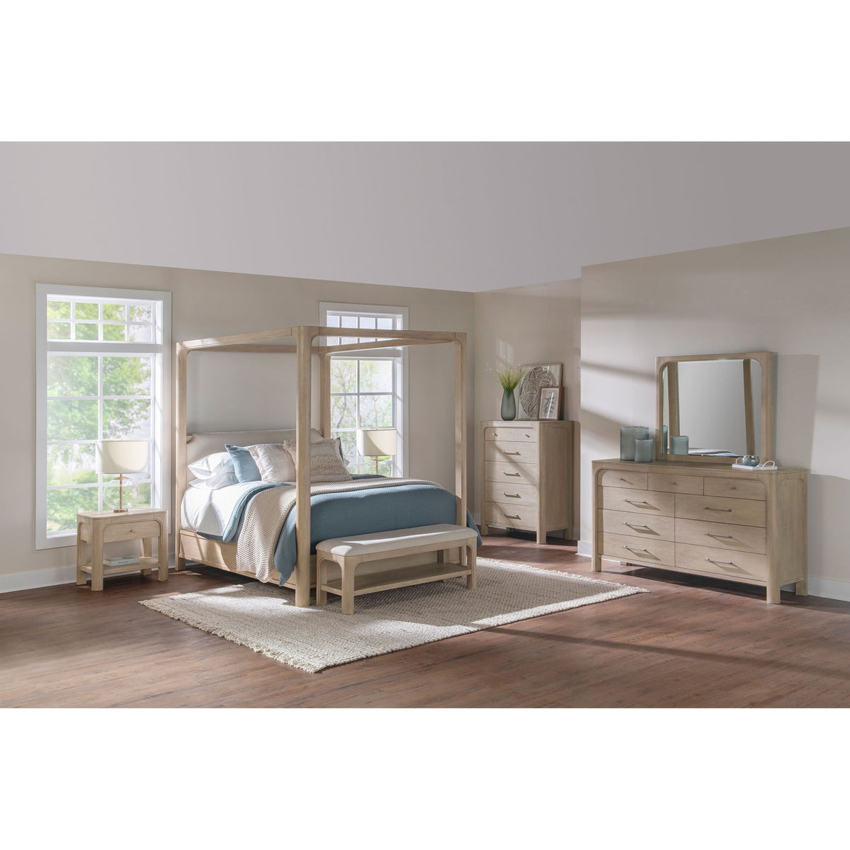 Flores - 9 Drawer Dresser With Mirror - Mango Color