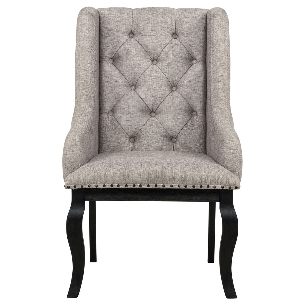Kinzler - Arm Chair (Set of 2) - Tan / Black