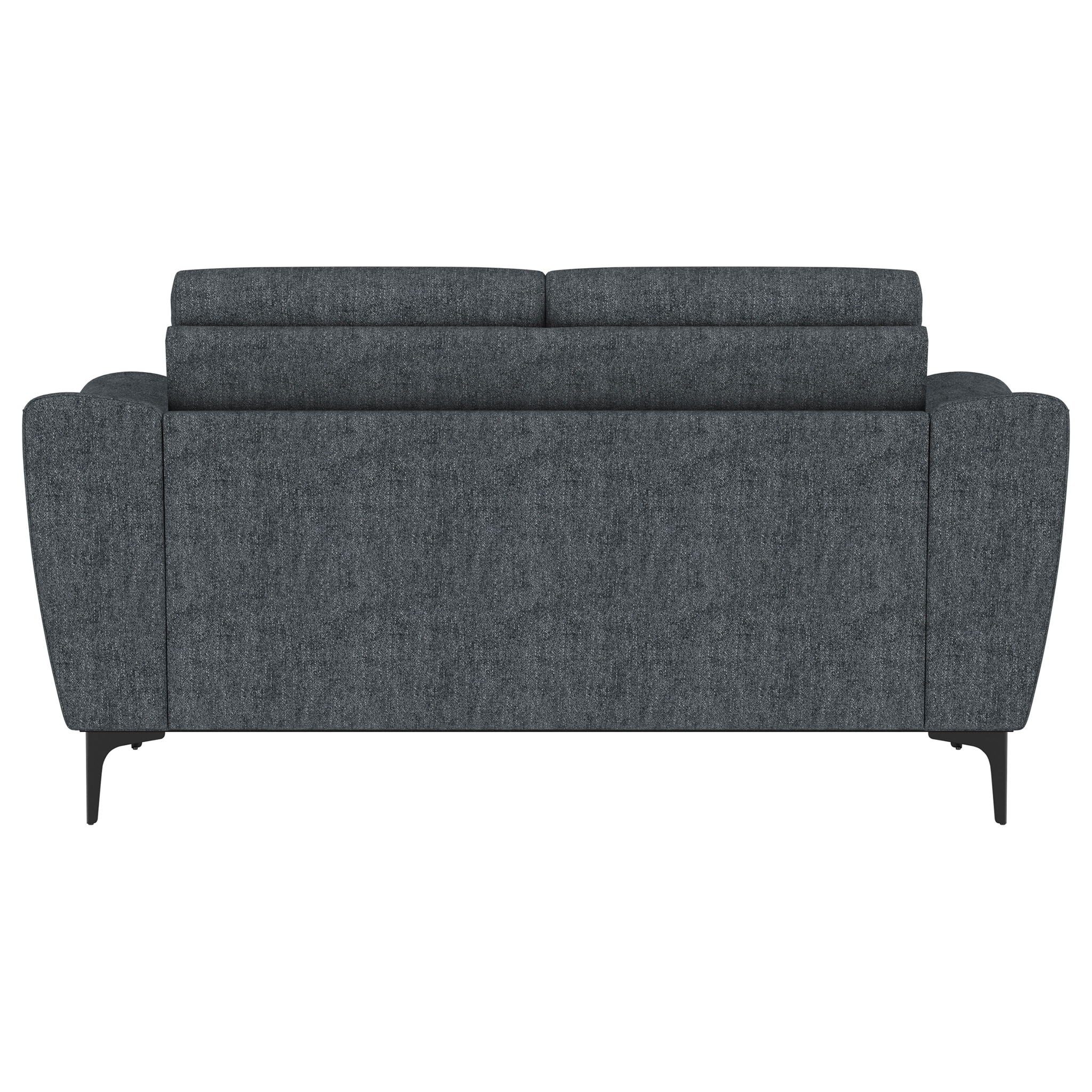 Oberle - Upholstered Sloped Track Arm Loveseat - Charcoal