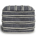 Corrie - Square Outdoor / Indoor Pouf - Navy / White