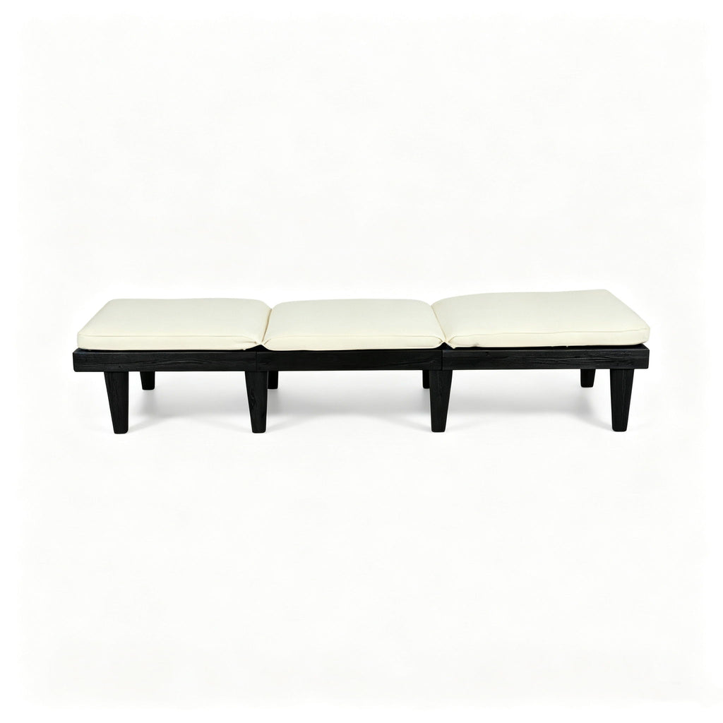 Ariana - Chaise Lounge With Cushion For Outdoor - Black