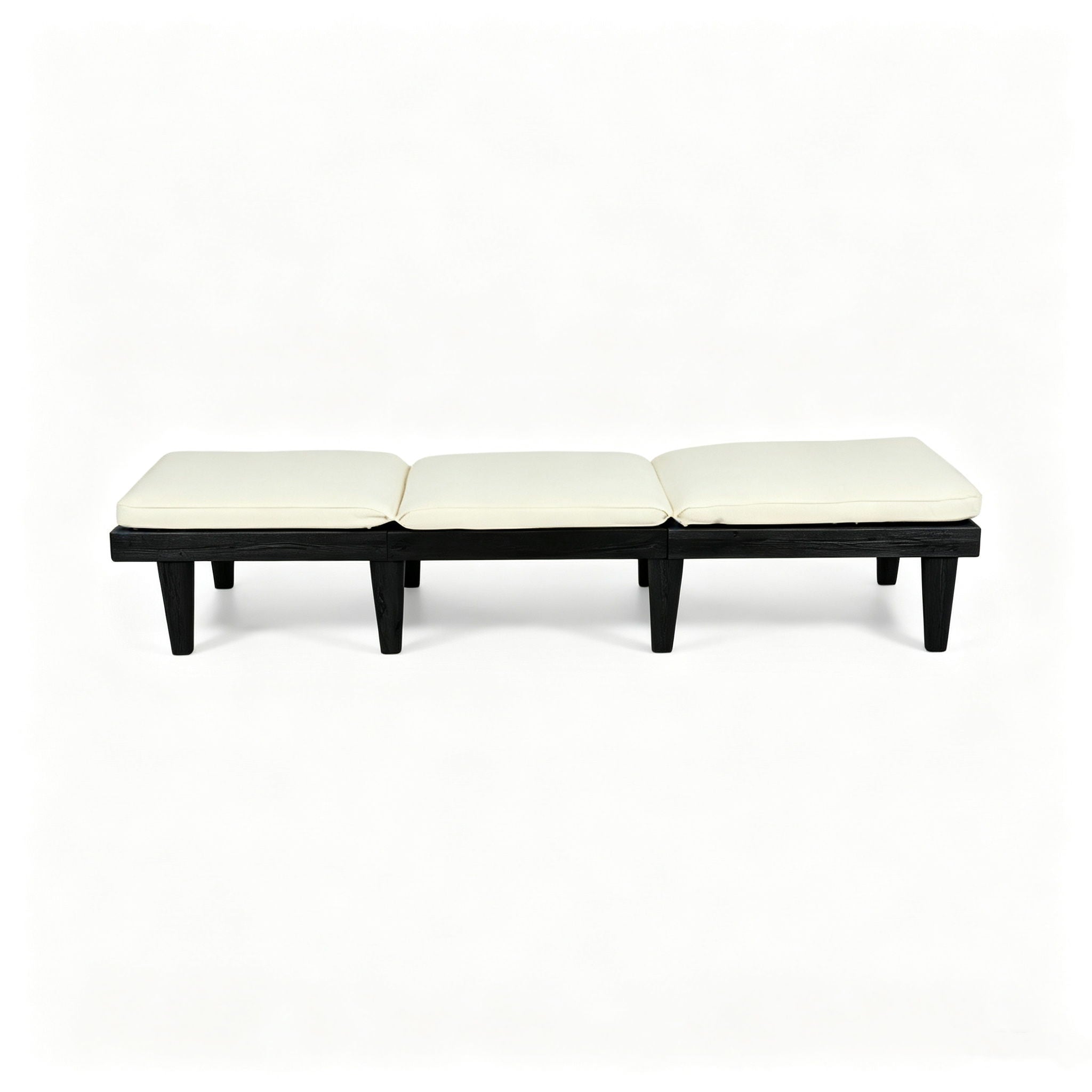Ariana - Chaise Lounge With Cushion For Outdoor - Black