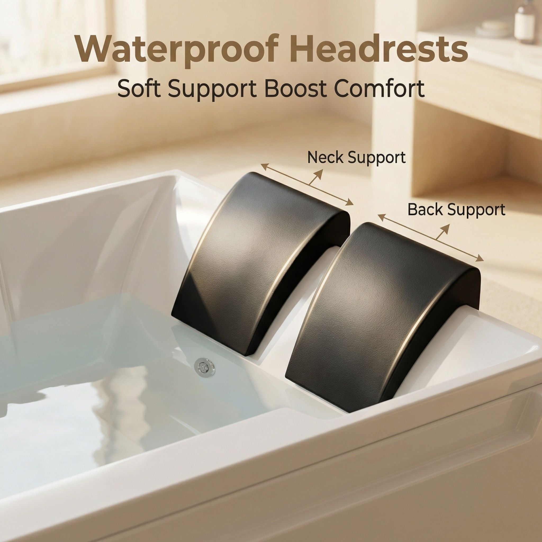Xavier - Double Massage Bathtub - Milk White