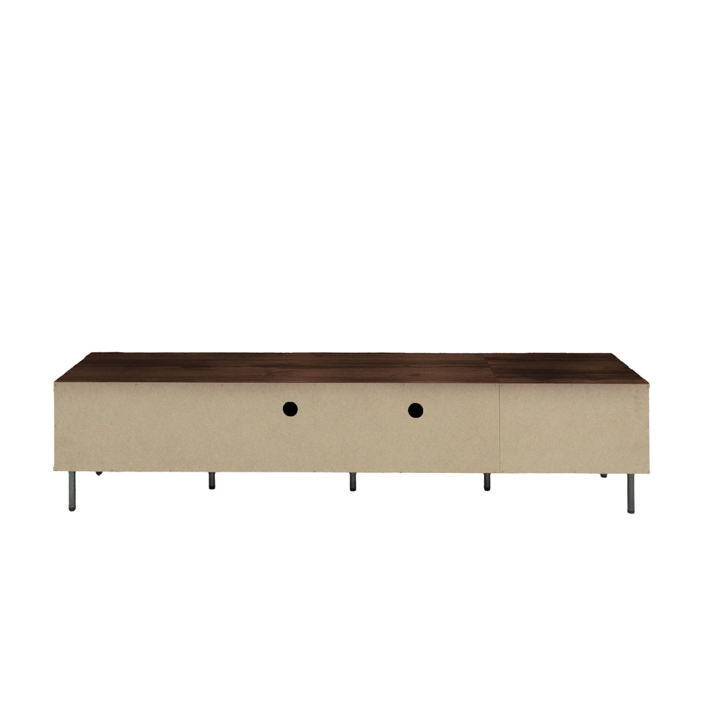 TV Stand For TVs Up To 85" With Closed Storage, Soft Closing Hinges - Walnut