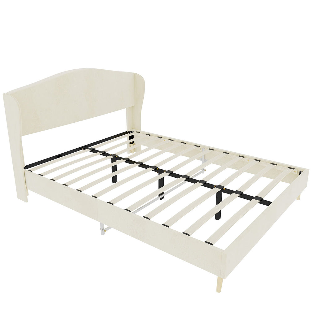 Upholstered Bed, Tufted Headboard, Comfortable Sleep