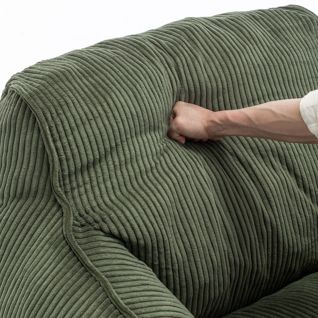 Comfy Bean Bag Chair With Filler, Fluffy And Cozy Seating