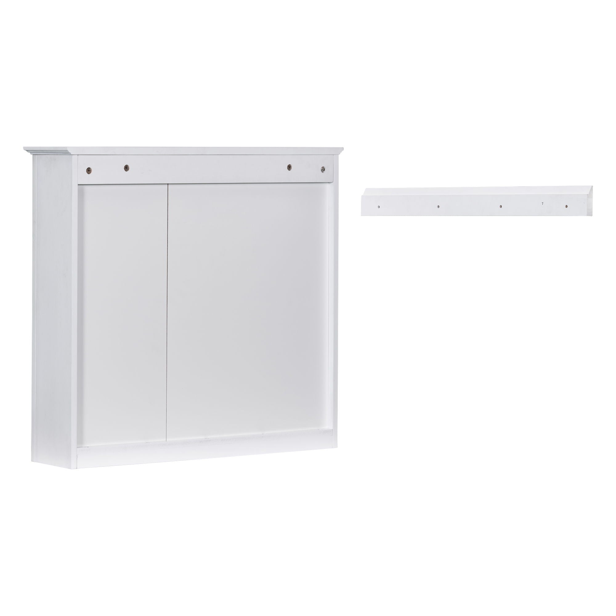 Bathroom Vanity With Medicine Cabinet, Royal Mirror Cabinet, Modern Bathroom Storage Cabinet With 2 Soft Closing Doors And 4 Drawers