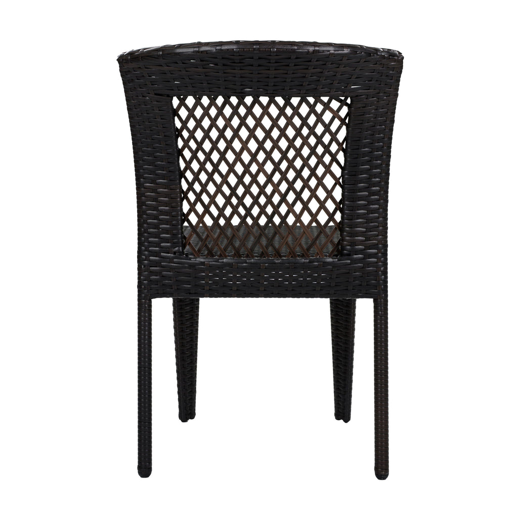 5 Piece Patio Dining Set With Chairs, Outdoor Furniture - Brown Multi / Light Teak