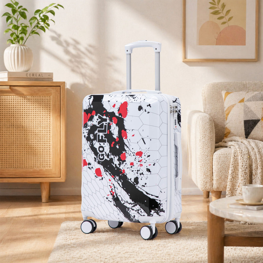 Luggage With Combination Lock, Lightweight Carry-On Suitcase