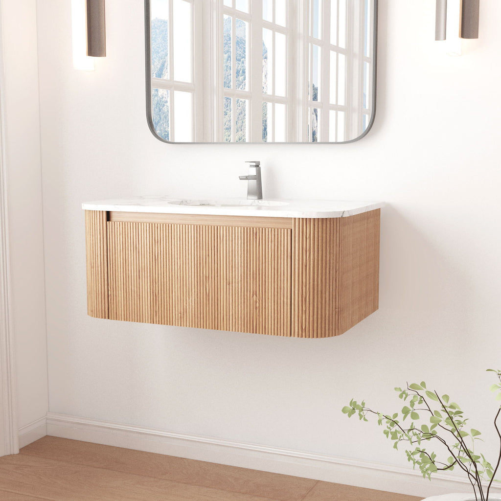 Wall Mounted Bathroom Vanity With Sink