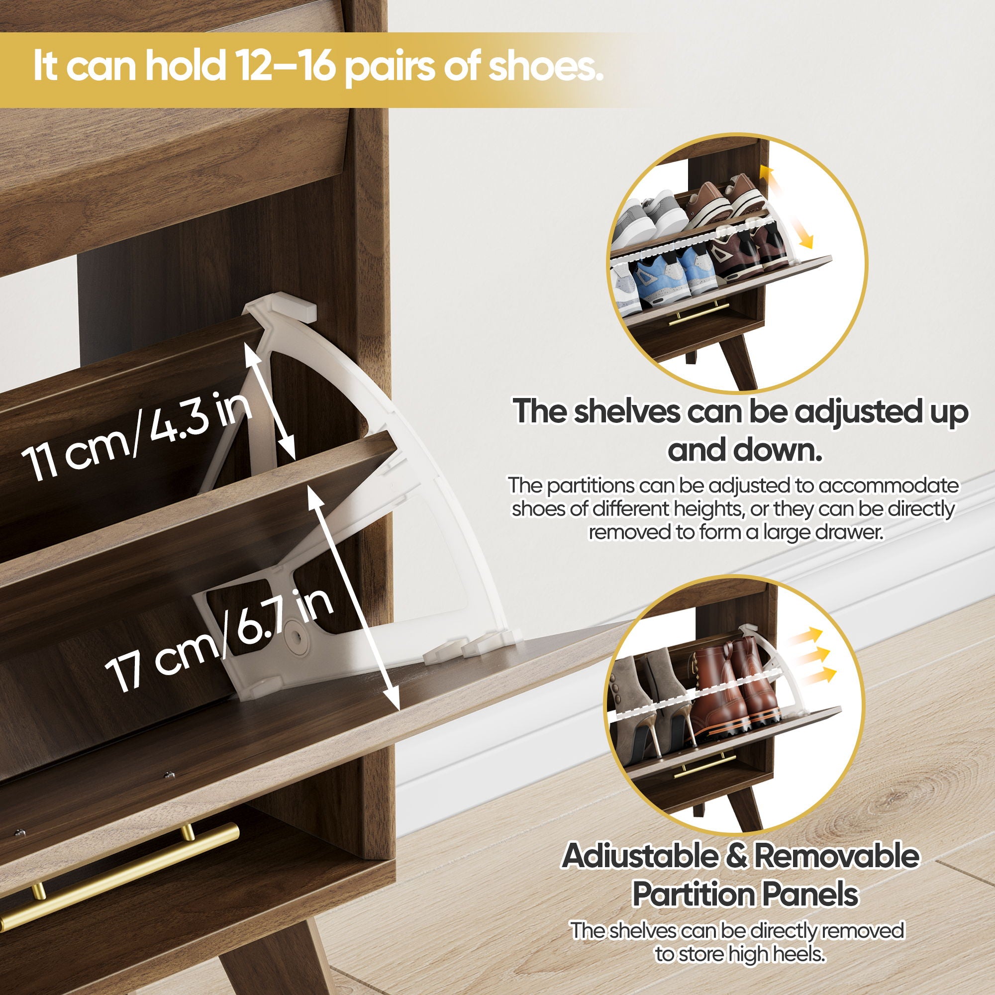 Flip Top Shoe Cabinet