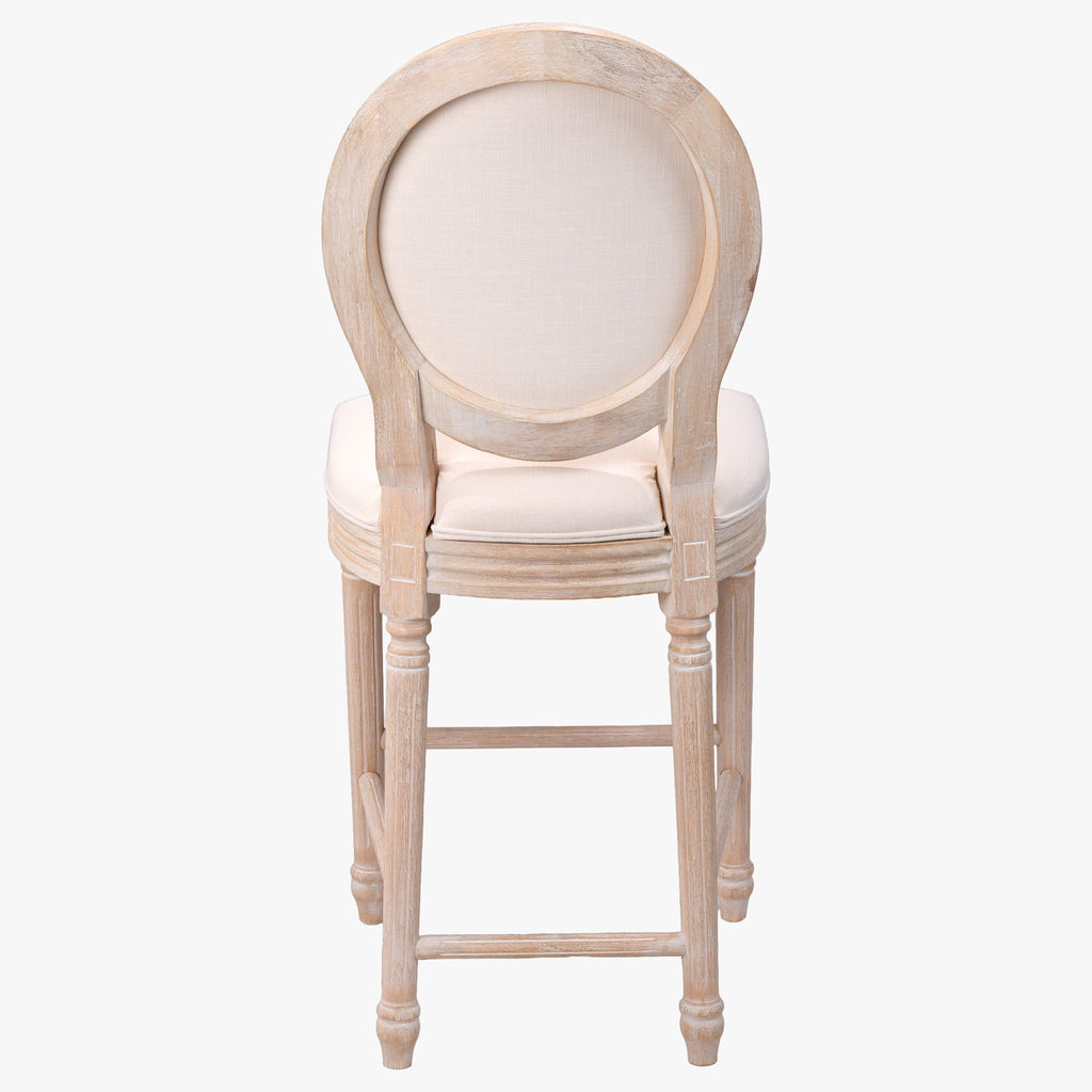 French Country Bar Chairs & Round Back (Set of 2)
