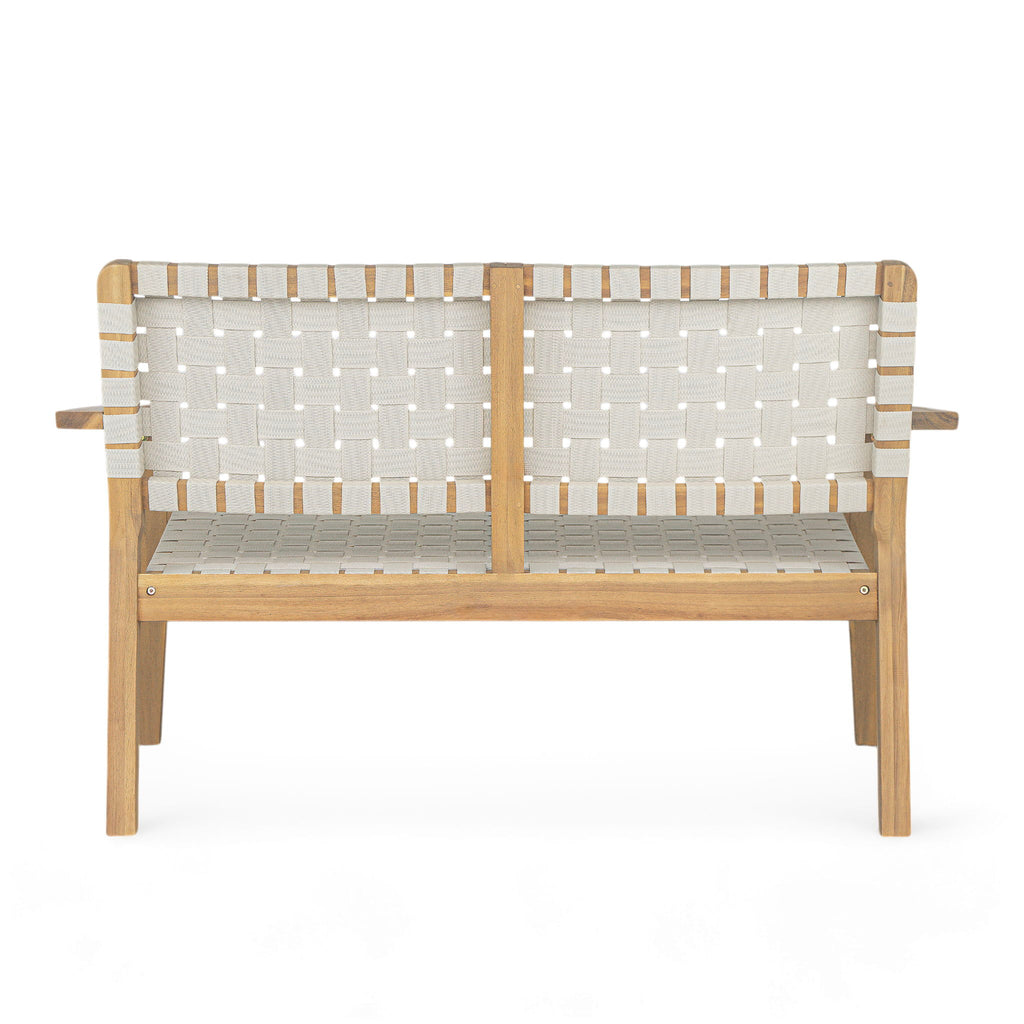 Woven Rope Outdoor Deep Seating Porch Loveseat For Garden