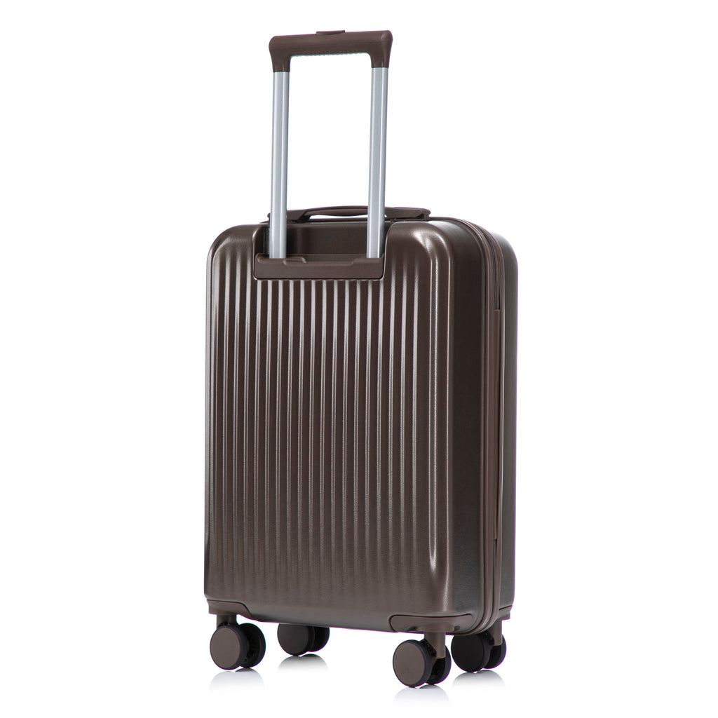 Luggage Set With Cosmetic Case, Combination Lock, Front Opening Design