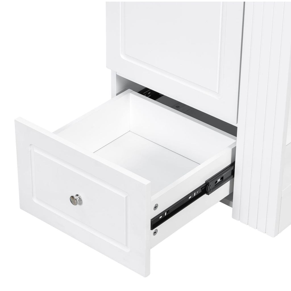 Modern Freestanding Bathroom Vanity With Sink, Soft-Close Drawer, Towel Bar
