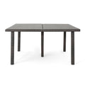 Outdoor Square Rattan Wicker Dining Table - Brown