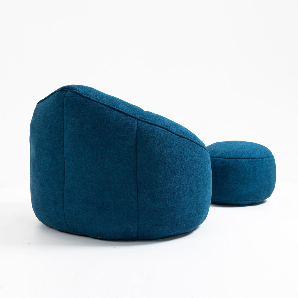 Bedding Bean Bag Sofa Chair High Pressure Foam With Footrest