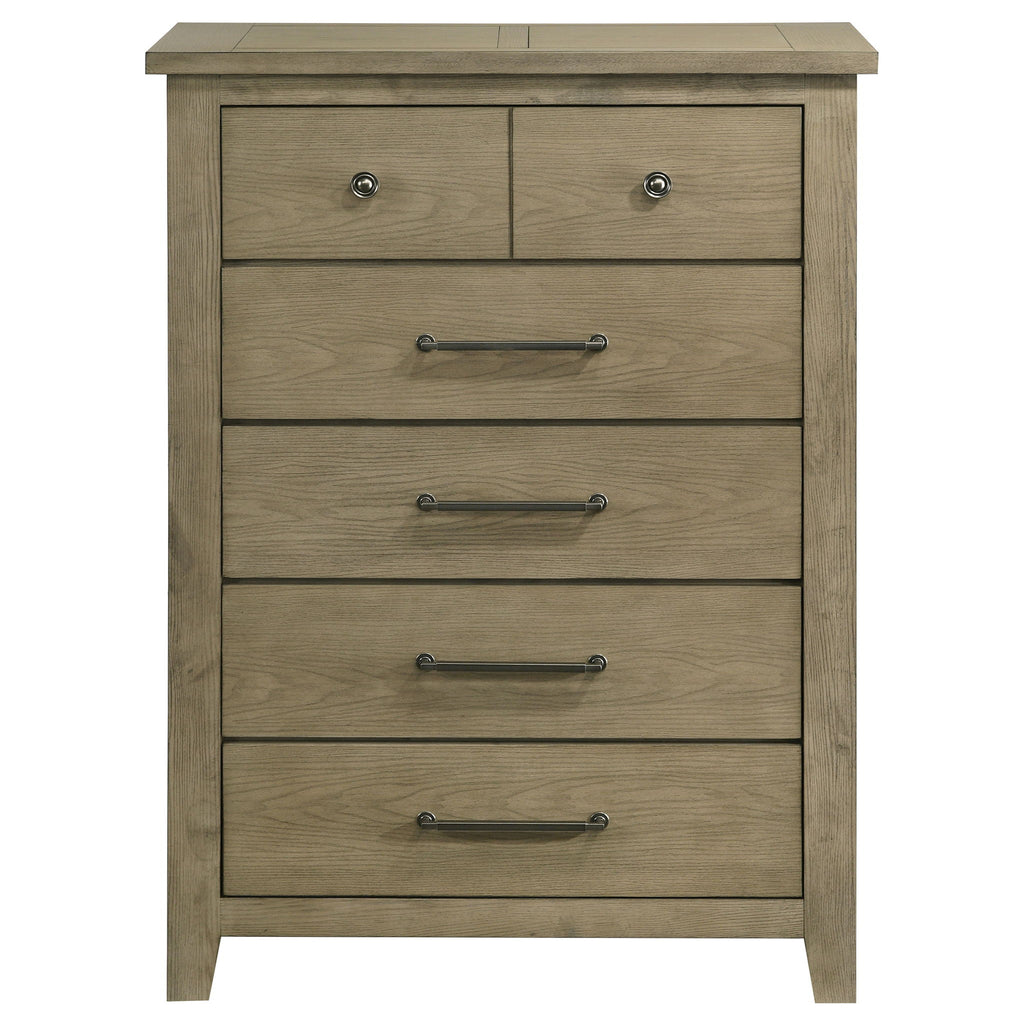 Pelton - 5 Drawer Chest - Oak