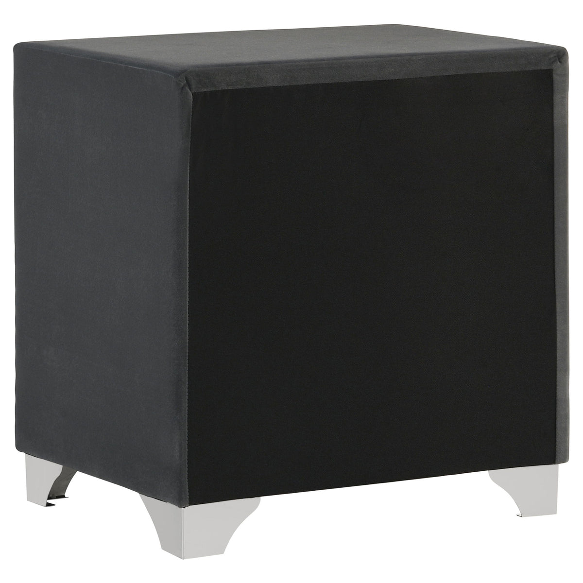 Upholstered 2 Drawer Nightstand With Accents