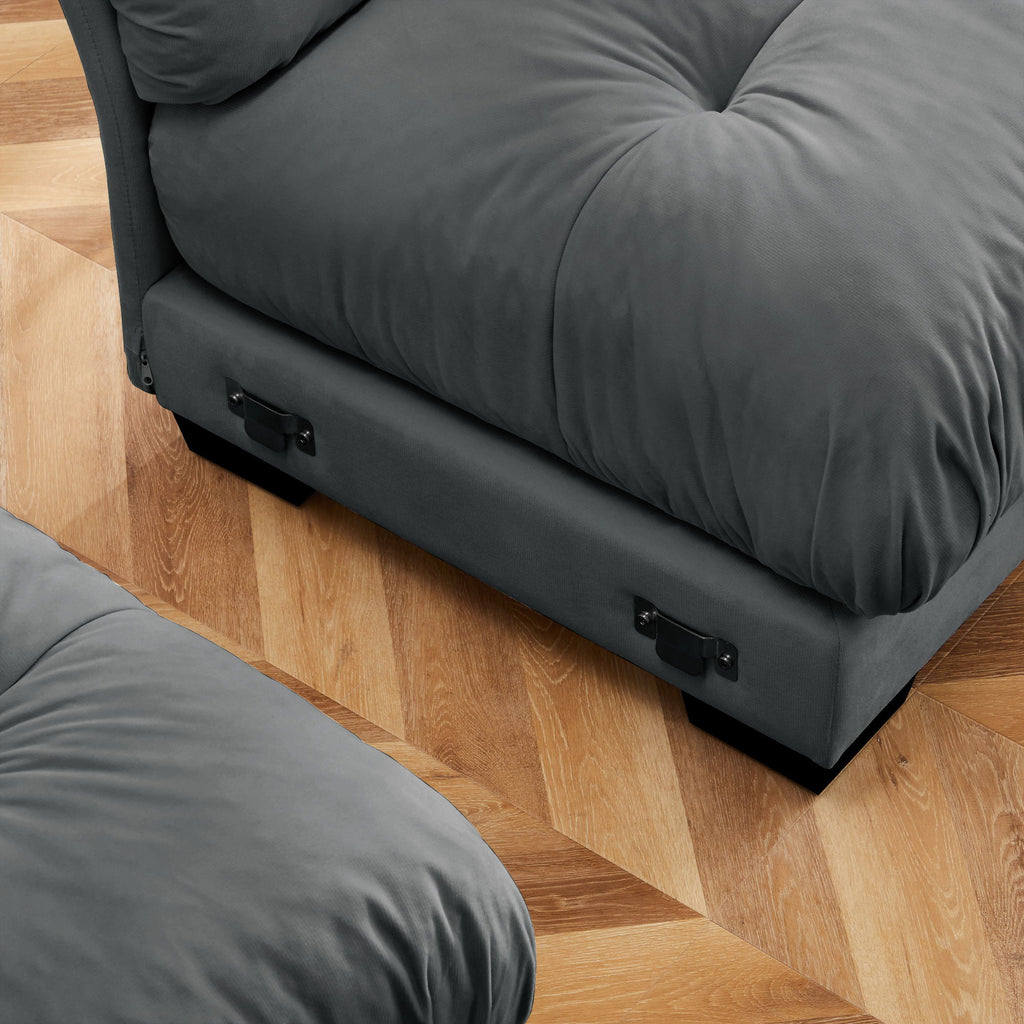 Super Comfort Oversized Modular Sectional Sofa, Deep Seat Convertible L Shaped Couch