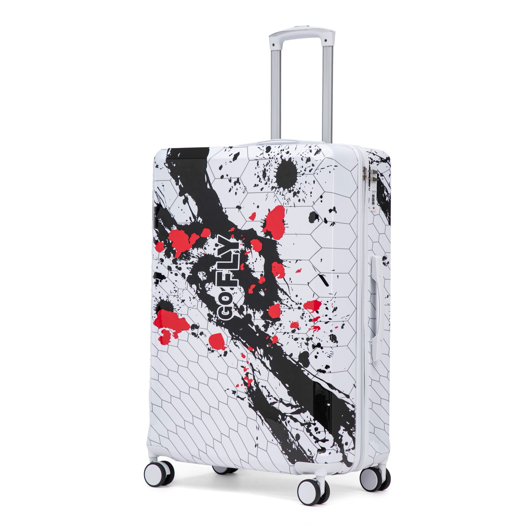 Luggage With Printed Pattern, Combination Lock
