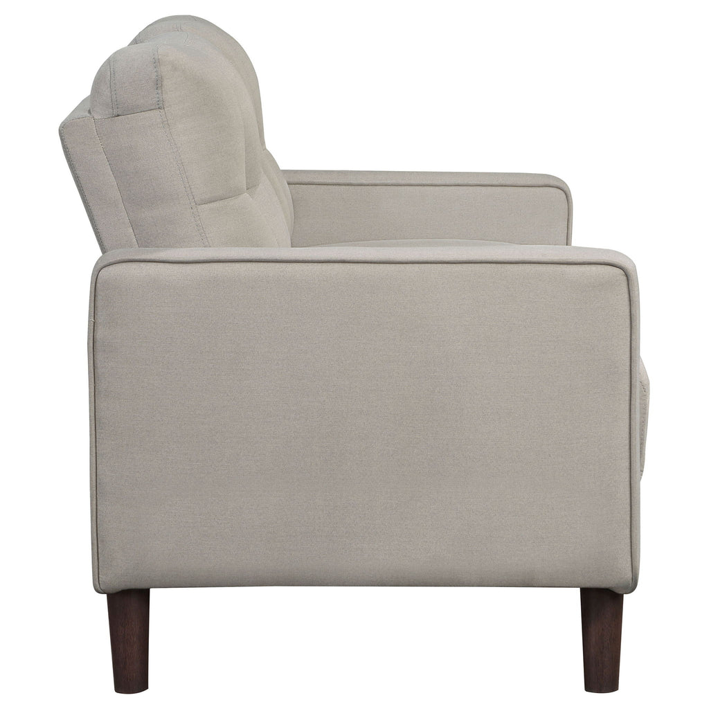 Harvey - 2 Piece Upholstered Tufted Sofa Set - Beige