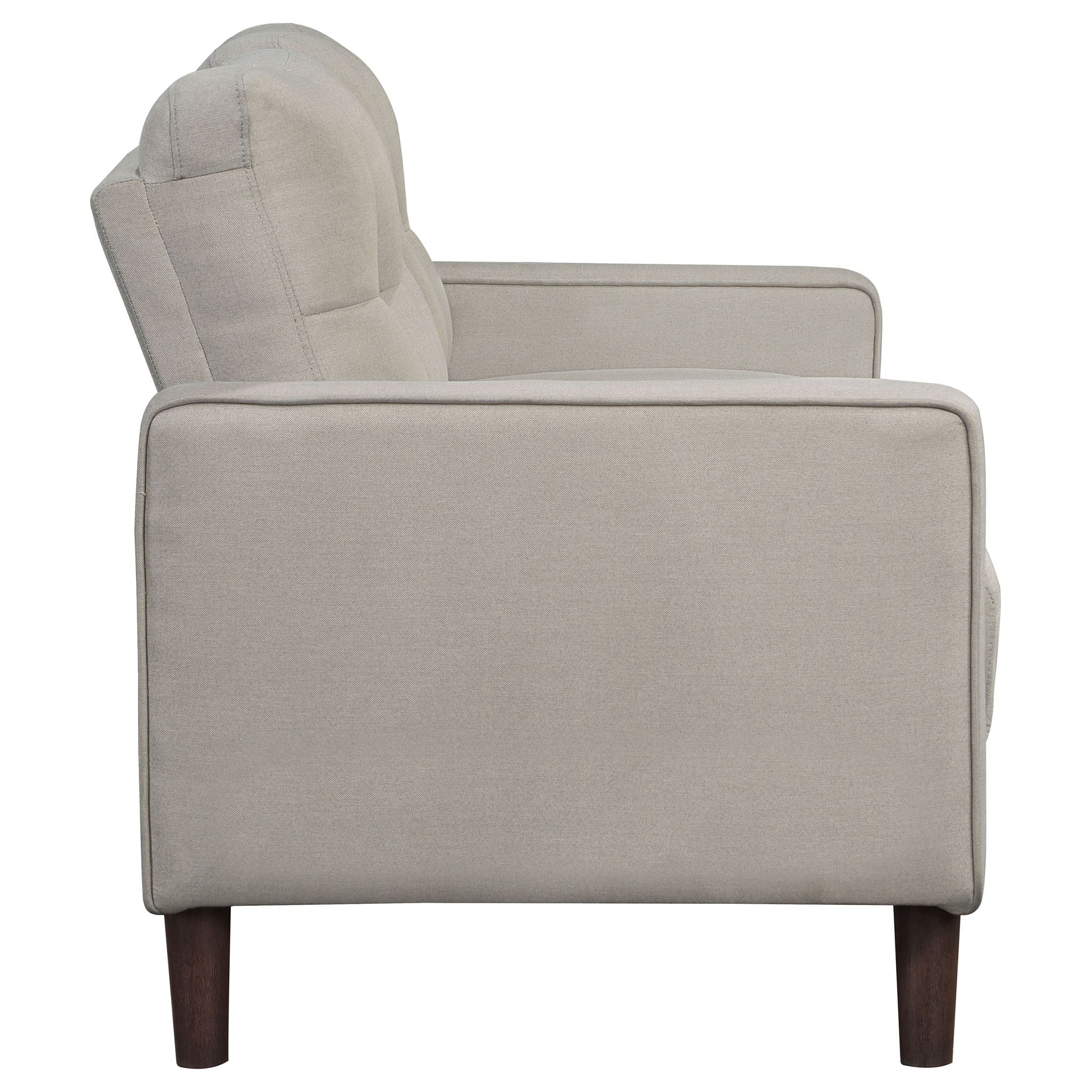 Harvey - 2 Piece Upholstered Tufted Sofa Set - Beige