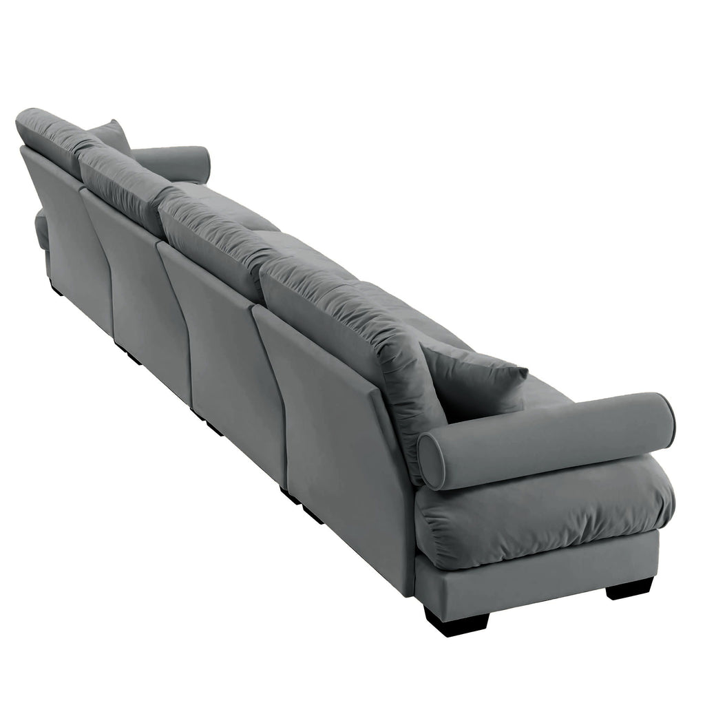 Super Comfort Oversized Modular Sectional Sofa, Deep Seat Convertible L Shaped Couch