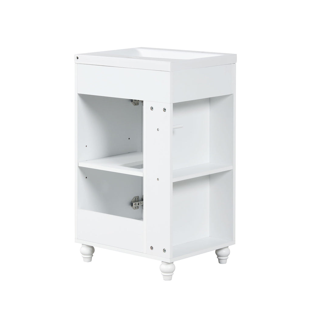 Modern Bathroom Vanity With Sink, Adjustable 2 Tier Shelf