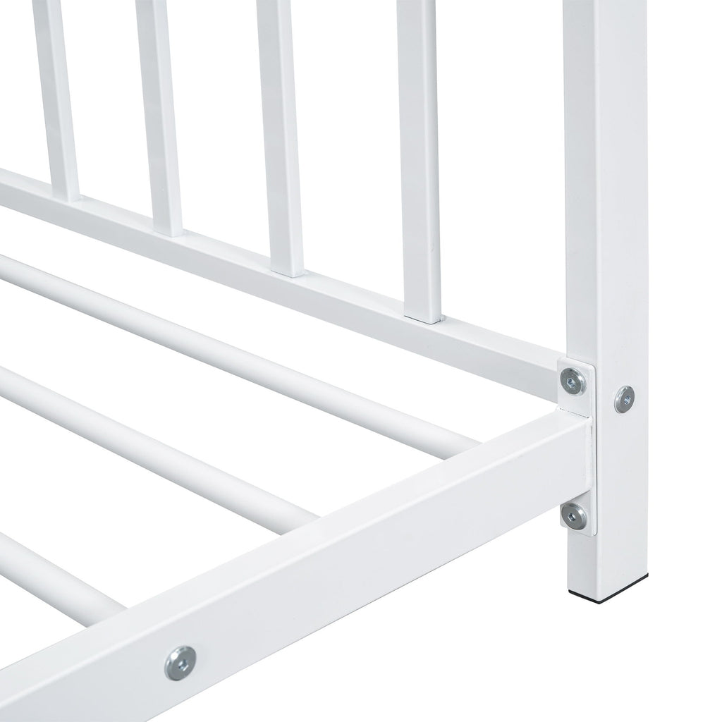 Metal House Platform Bed With Modern Design And Durable Frame