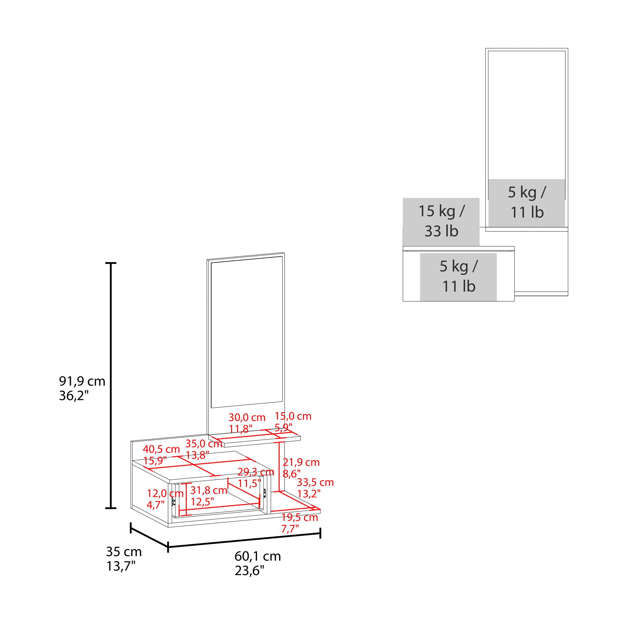 Lowell - Floating Hallway Cabinet