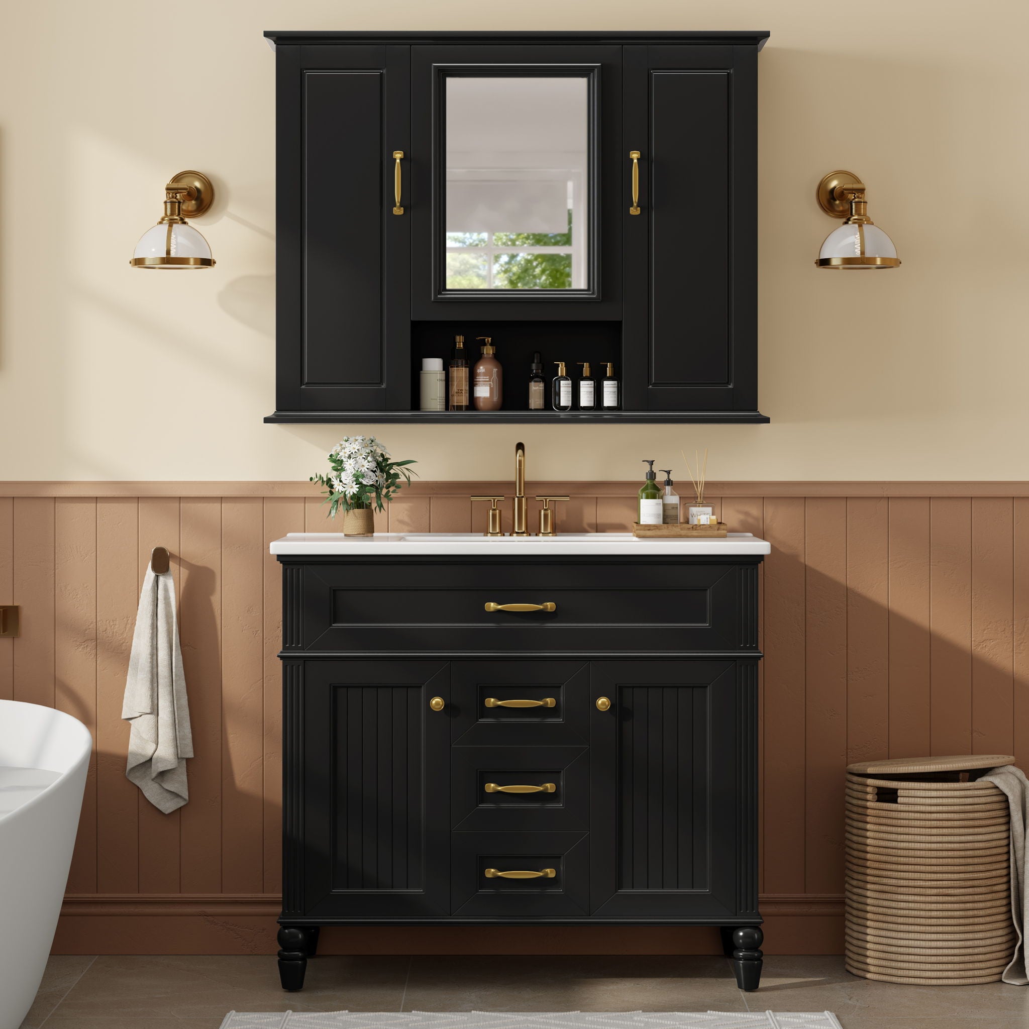 Modern Wall Mounted Medicine Cabinet With Mirror