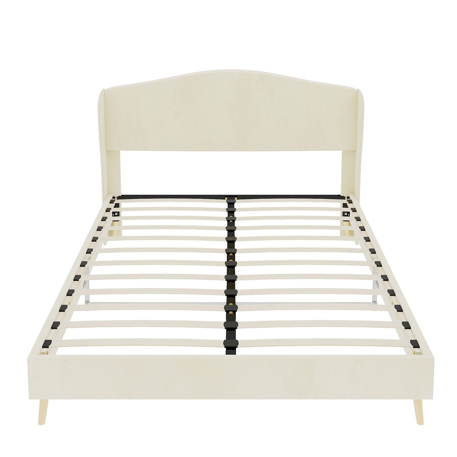 Upholstered Bed, Tufted Headboard, Comfortable Sleep