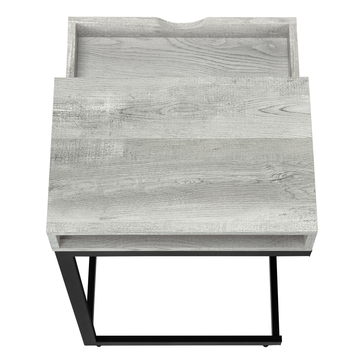 Accent Table, C - Shaped Stylish Modern - Gray
