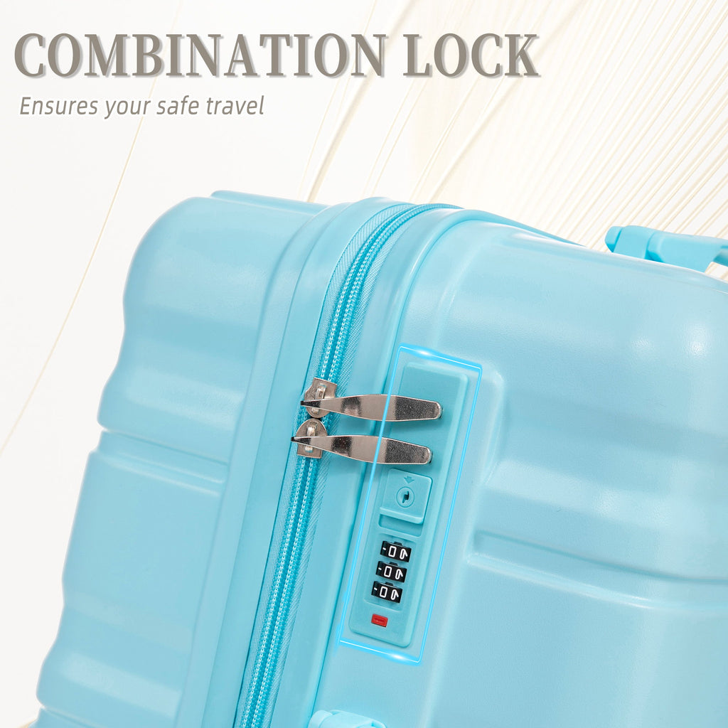 Tourist 3 Piece Luggage Set, Combination Lock, Durable Hard Shell With 360° Silent Wheels