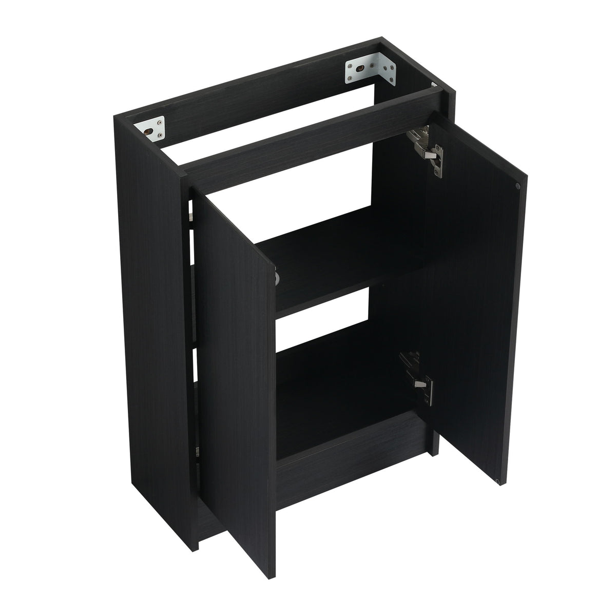 Freestanding Bathroom Vanity With Sink And Storage Rack, Soft Close Doors Base With Basin