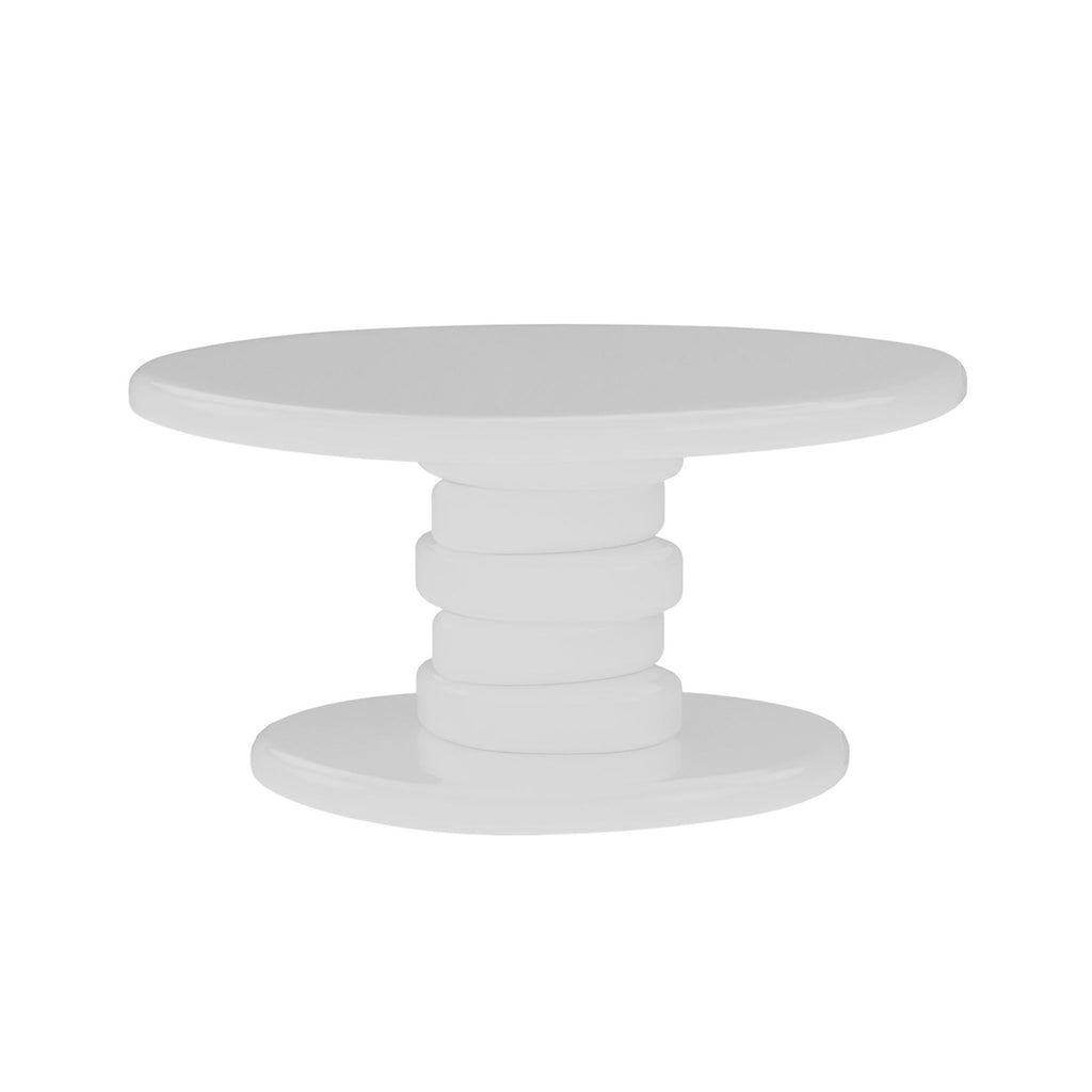 Cobblestone End Table - White