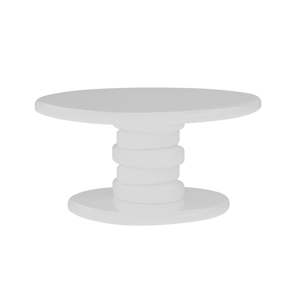 Cobblestone End Table - White
