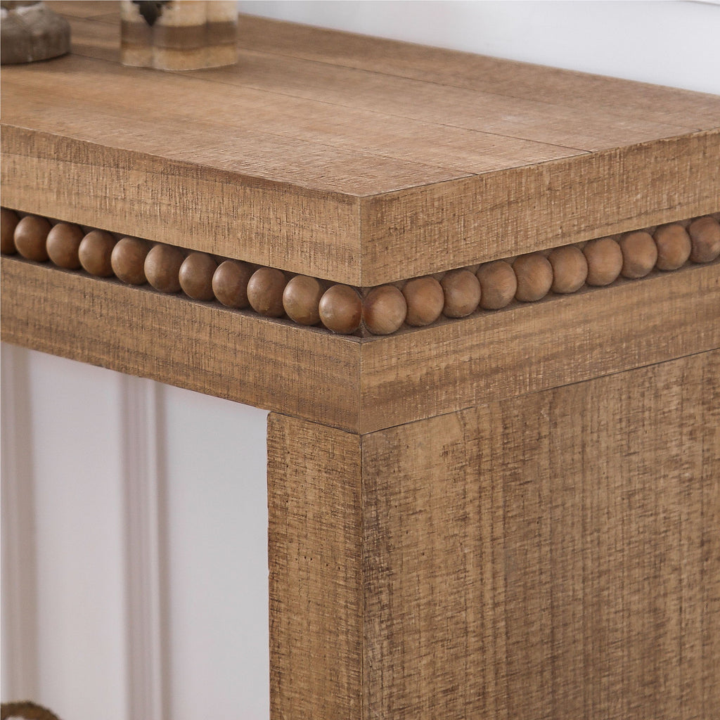 Modern Rustic Wood Table, Rectangular Living Room Center Table With Floating Top Design