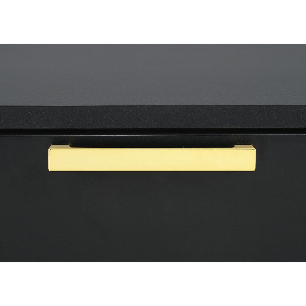 2 Drawer Rectangular Nightstand - Black
