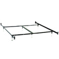 Adams - Queen / Eastern King Bolt On Bed Frame With Reinforced Center Beam, Adjustable Legs - Black