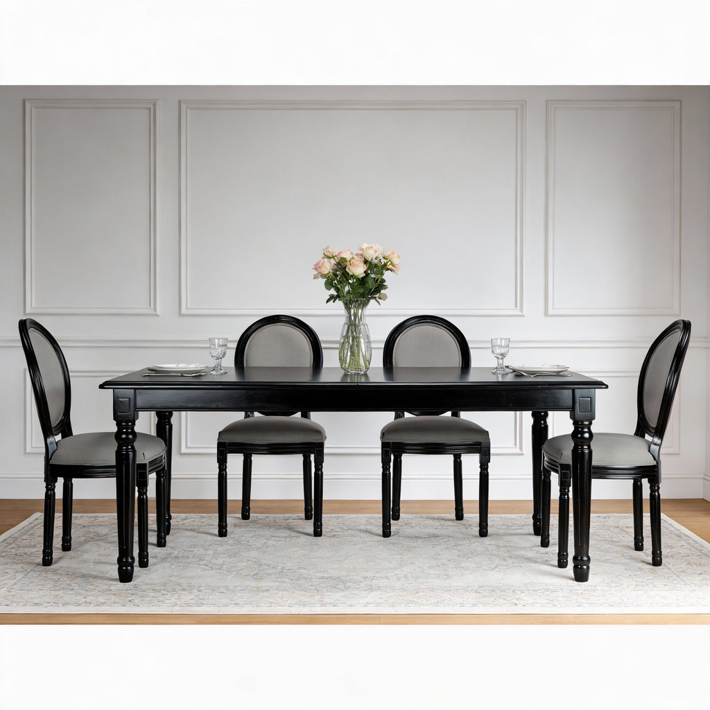 Upholstered & Round Back Dining Chairs (Set of 2)