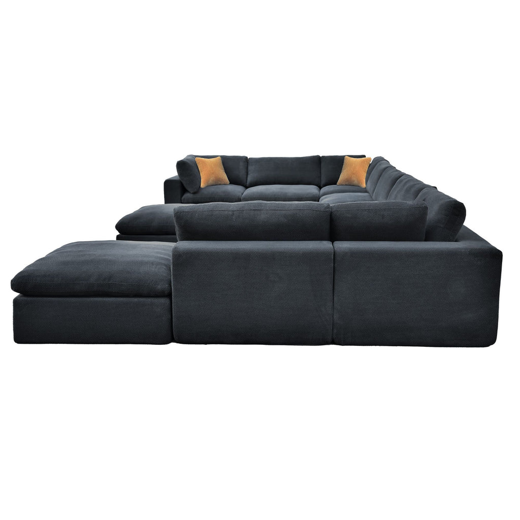 Custom Configuration Modular Sectional With Toss Pillows