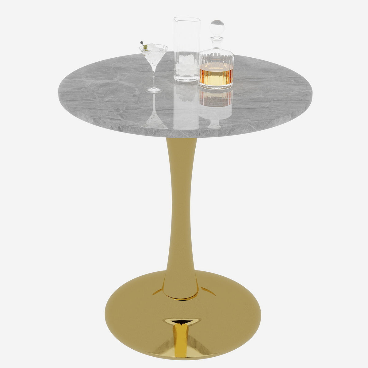 Coffee Table With Round Top For Living Rooms - Golden